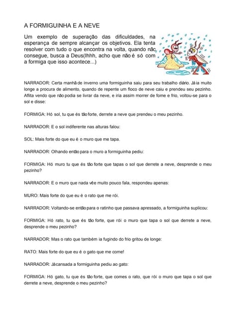 A formiguinha e a neve