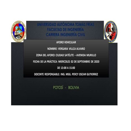 Aforo vehicular 2 da parte