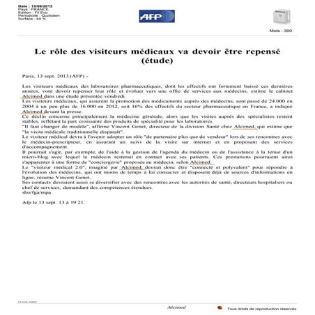 AFP - 13 septembre 2013