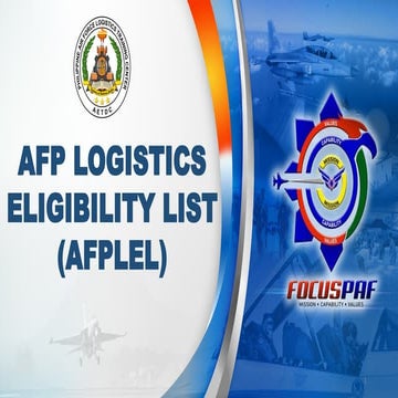 AFP Logistics Eligibility List (AFPLEL).pptx