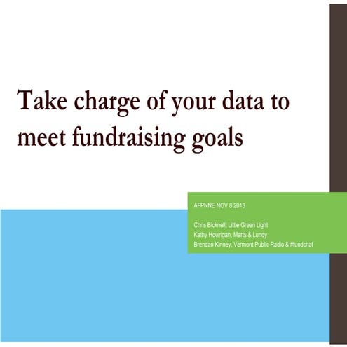Take Charge of Your Data to Meet Fundraising Goals