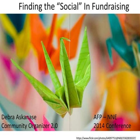Finding The Social In Fundraising: AFP Northern New England Keynote Address