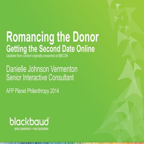 AFP Planet Philanthropy 2014: Romancing the Donor Online