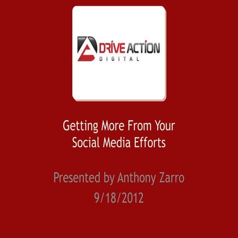Getting More From Your Social Media Efforts