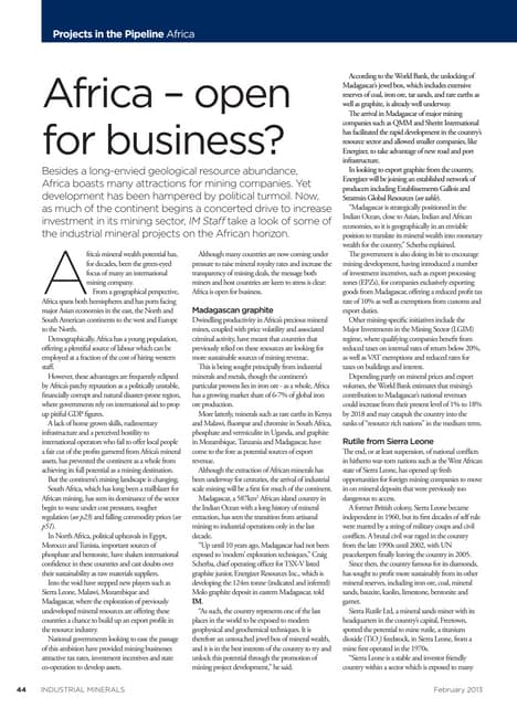 Afrcia open for business