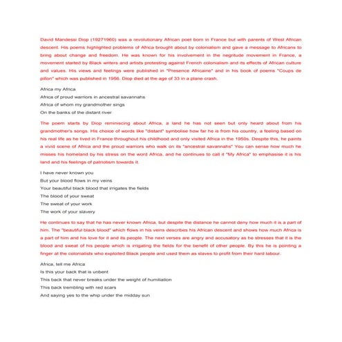 Africa by david piop