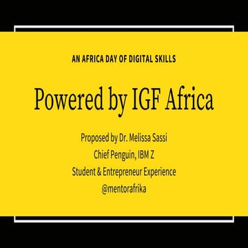 Africa Day of Digital Skills - powered by Solo Kassa & Dr. Melissa Sassi