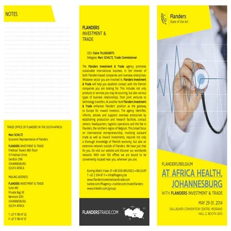 Companies from Flanders attending Africa Health 2014