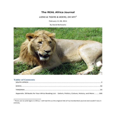 The Real Africa Journal