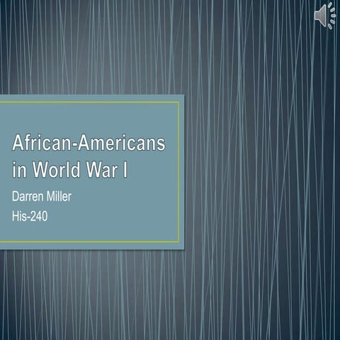 African-Americans in World War I