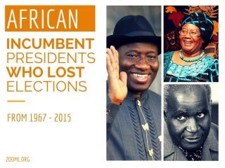 African Incumbent Presidents Who Lost Elections (1967 - 2015)