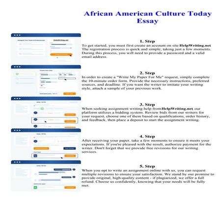 African American Culture Today Essay. Online assignment writing service.