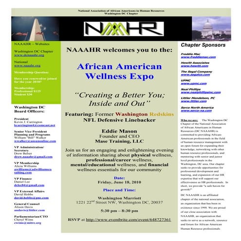 African American Wellness Expo 2010