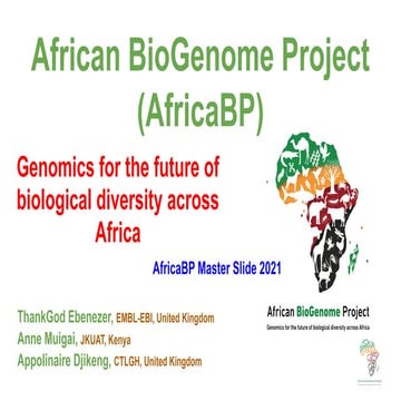 African BioGenome Project (AfricaBP) slide v4.0 - 2021