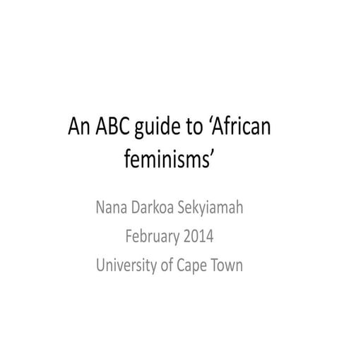 African feminism 101