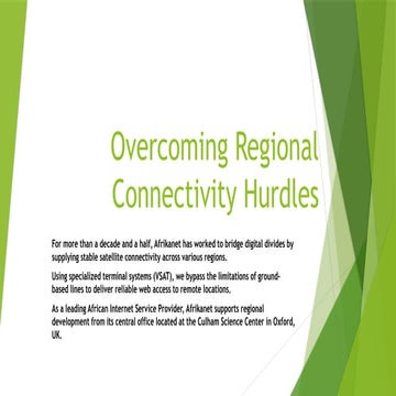 Overcoming Regional Connectivity Hurdles | PPTX