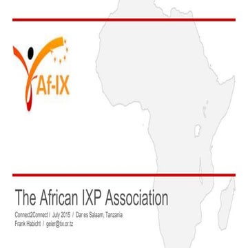 African ixp workshop