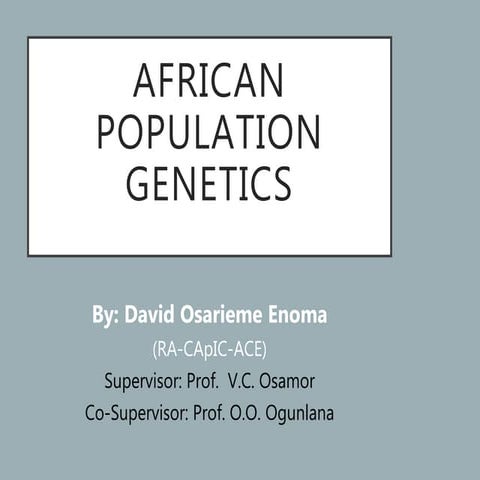 African population genetics