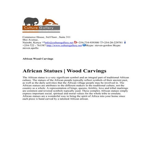 African wood carvings | PDF