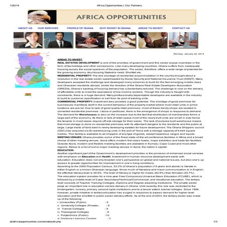 Africa opportunities   areas to invest