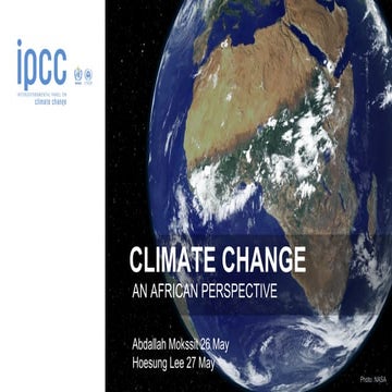 Climate Change - An African Perspective