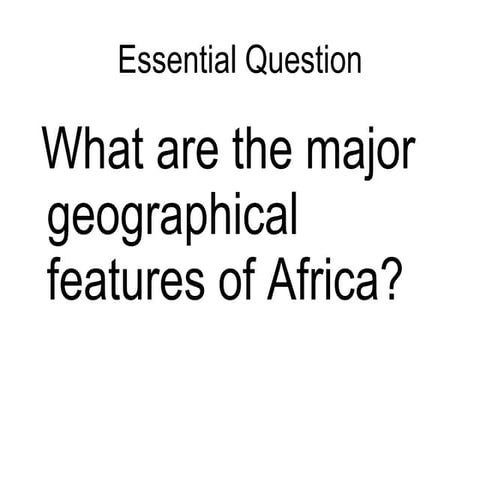 Africa physical features | PPT