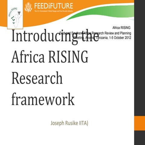 Introducing the Africa RISING research framework 
