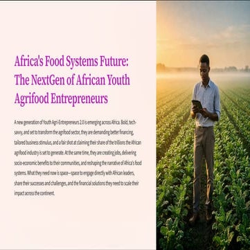 Africa’s Food Systems Future: The NextGen of African Youth Agrifood ...