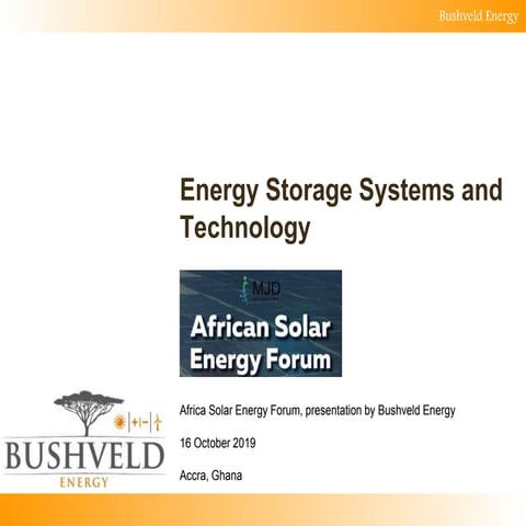 Energy Storage Systems and Technology
