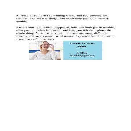 A friend of yours did something wrong and you covered for himher. T.docx