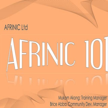 AFRINIC 101 2016 (Fr)