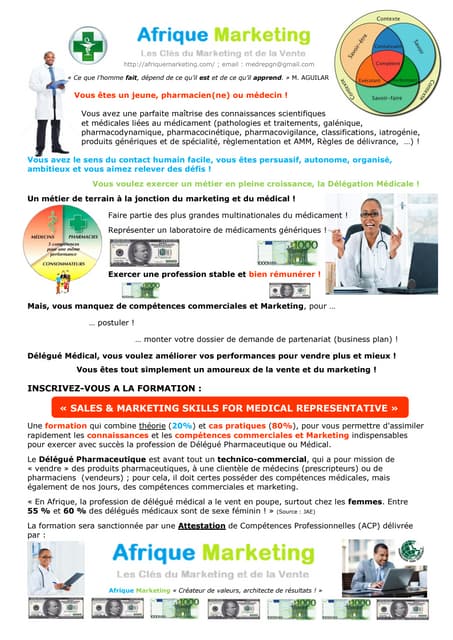 FORMATION TECHNIQUES DE VENTE & MARKETING POUR DELEGUE MEDICAL