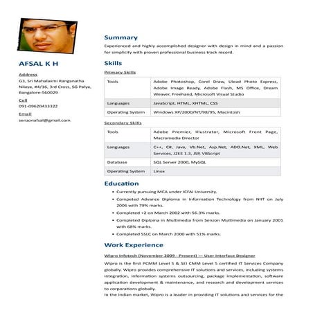 Afsal Resume