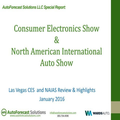 2016 CES and NAIAS