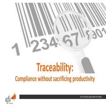 AFS WMS Traceability