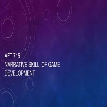 Narrative skill of game content development