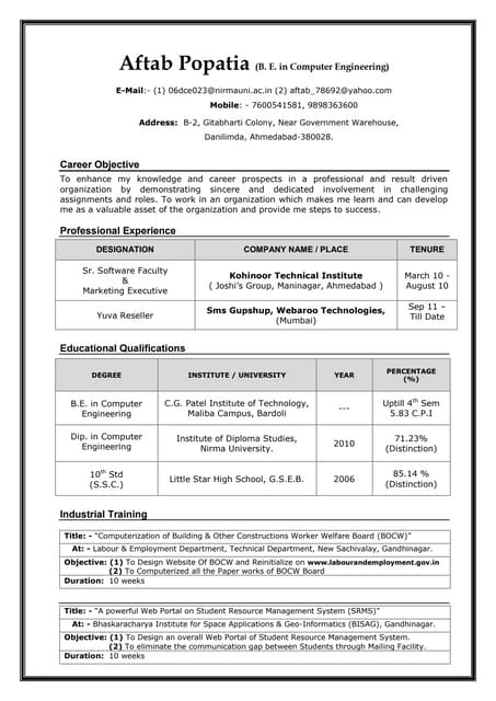 My CV
