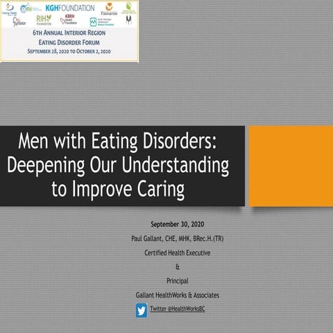Men with Eating Disorders: Deepening Our Understanding to Improve Caring