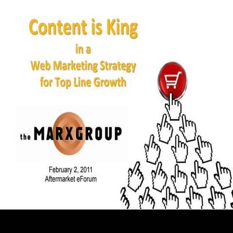 Content is King in a Web Marketing Strategy for Top Line Growth