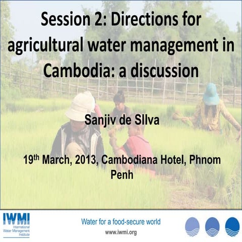 Institutional structures for productive use of agricultural water