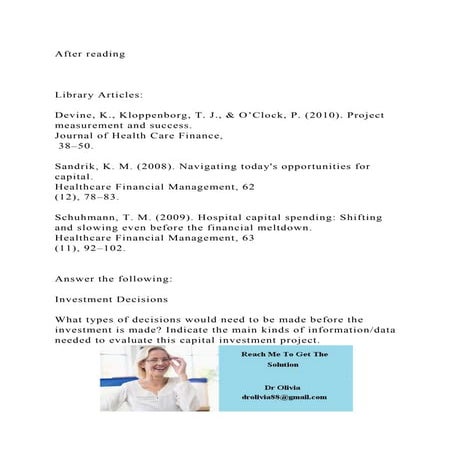 After reading Library ArticlesDevine, K., Kloppenborg, .docx