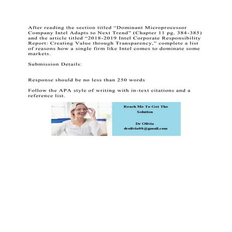 After reading the section titled Dominant Microprocessor Company In.docx