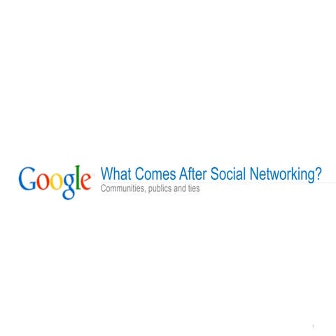 What comes after social networking?