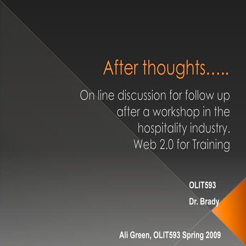 Afterthoughts Presentation