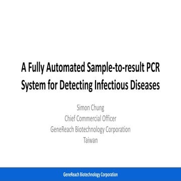 A Fully Automated Sample-to-result PCR System for Detecting Infectious ...