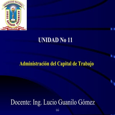Administracion del capital de trabajo