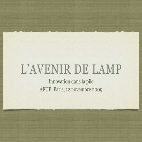 L'avenir de LAMP