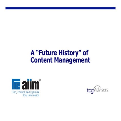 A future history of content management