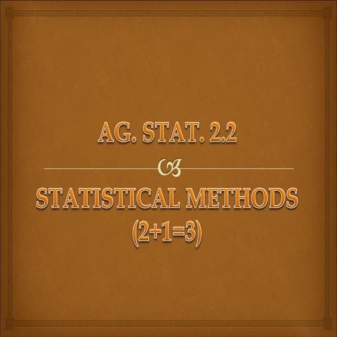 Statistics ppts