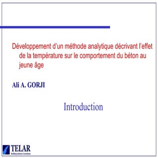 Hydratation du ciment